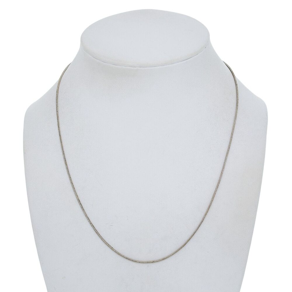 Vintage Sterling Silver 925 Snake Chain Necklace 17.75"